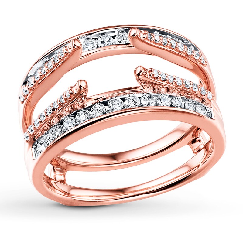 Main Image 1 of Previously Owned Diamond Enhancer Ring 1/2 ct tw Round-Cut 14K Two-Tone Gold