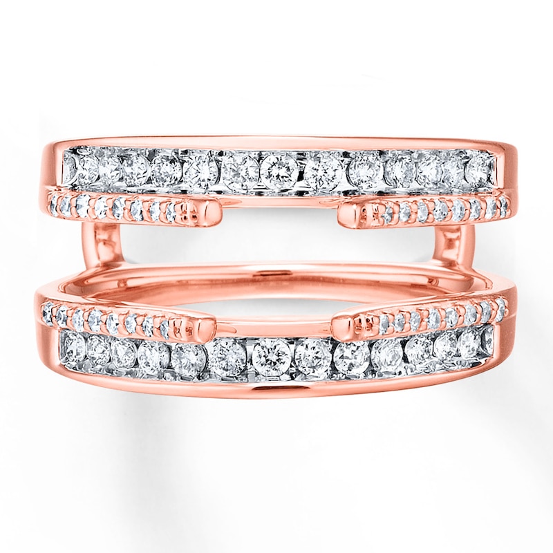 Main Image 4 of Previously Owned Diamond Enhancer Ring 1/2 ct tw Round-Cut 14K Two-Tone Gold
