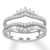Thumbnail Image 1 of Previously Owned Diamond Enhancer Ring 1/2 ct tw Round-cut 14K White Gold