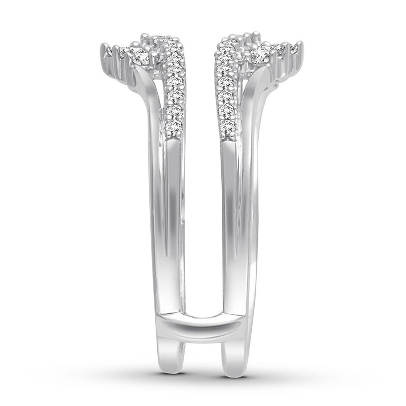 Main Image 2 of Previously Owned Diamond Enhancer Ring 1/2 ct tw Round-cut 14K White Gold