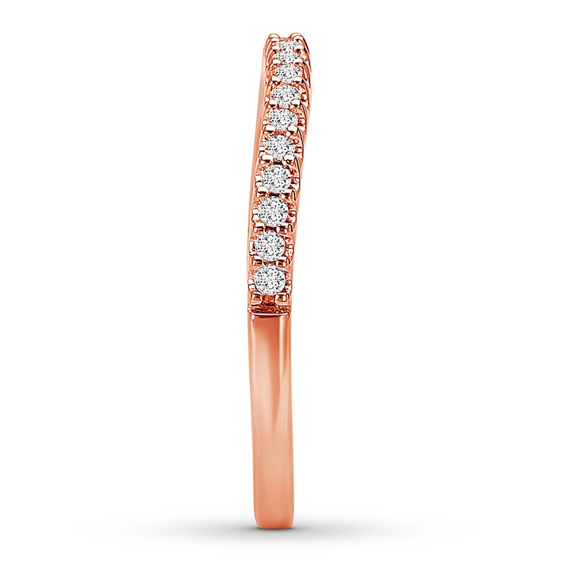 Main Image 3 of Previously Owned Diamond Anniversary Band 1/6 ct tw Round-cut 14K Rose Gold