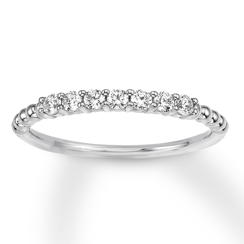 Main Image 1 of Previously Owned Diamond Stackable Ring 1/4 ct tw Round-cut 10K White Gold