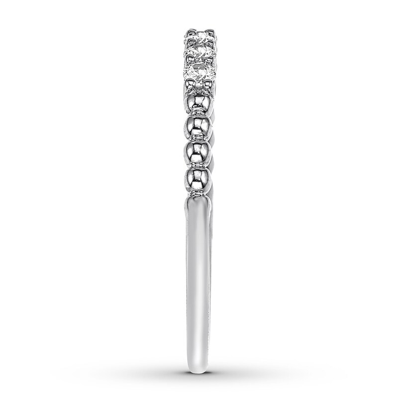 Main Image 3 of Previously Owned Diamond Stackable Ring 1/4 ct tw Round-cut 10K White Gold