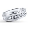 Thumbnail Image 1 of Previously Owned Men's Diamond Weddng Band 1/2 ct tw Round-cut 10K White Gold