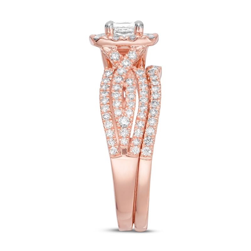 Main Image 3 of Previously Owned Vera Wang WISH Diamond Bridal Set 1 ct tw 14K Rose Gold