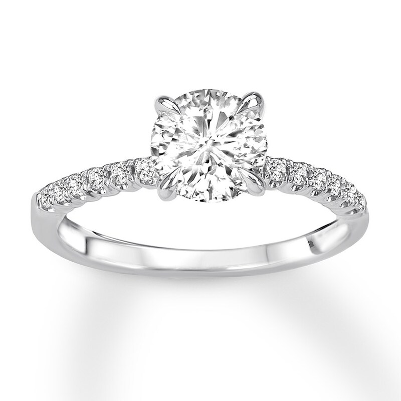 Main Image 3 of Previously Owned Diamond Ring Setting 1/6 carat tw Round 14K White Gold
