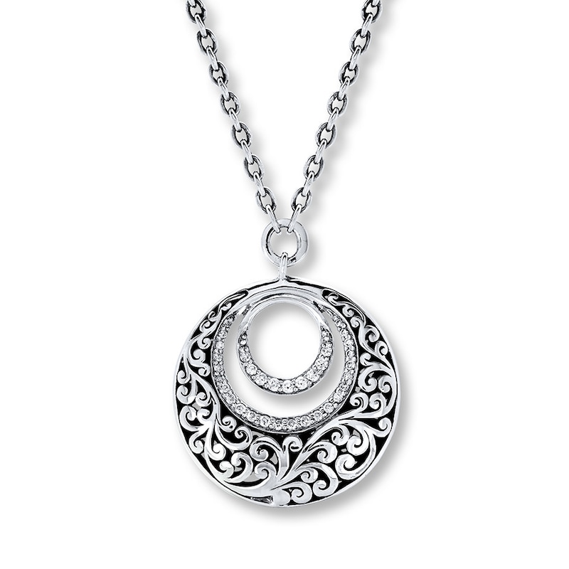 Main Image 1 of Previously Owned Lois Hill Necklace 1/4 ct tw Diamonds Sterling Silver