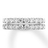 Thumbnail Image 1 of Previously Owned Diamond Anniversary Ring 1-1/2 cts tw Round-cut 14K White Gold