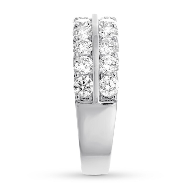 Main Image 3 of Previously Owned Diamond Anniversary Ring 1-1/2 cts tw Round-cut 14K White Gold