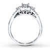 Thumbnail Image 2 of Previously Owned Diamond Bridal Set 1/3 ct tw Princess-cut 10K White Gold