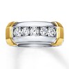 Thumbnail Image 1 of Previously Owned Men's Diamond Band 1 ct tw Round-cut 14K Two-Tone Gold