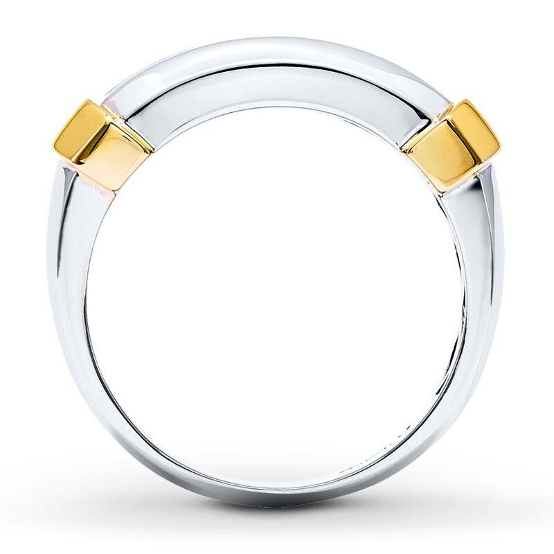 Main Image 2 of Previously Owned Men's Diamond Band 1 ct tw Round-cut 14K Two-Tone Gold