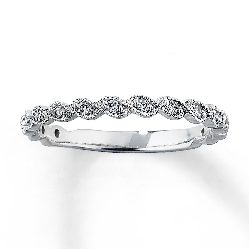 Main Image 1 of Previously Owned Women's Diamond Band 1/8 ct tw Round-Cut 14K White Gold