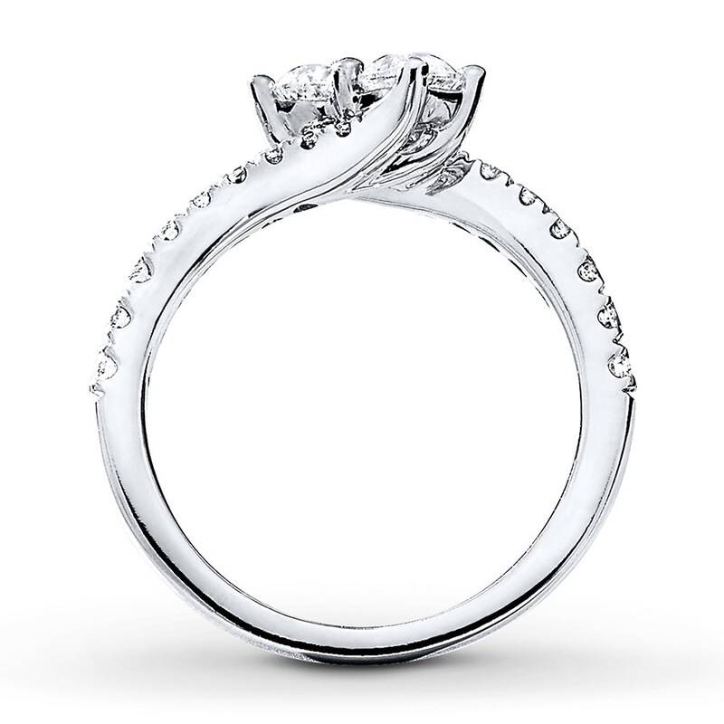 Main Image 4 of Previously Owned Ever Us Two-Stone Ring 1 ct tw Diamonds 14K White Gold