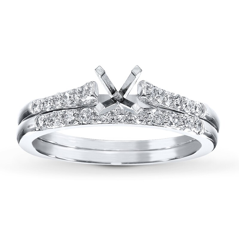 Main Image 1 of Previously Owned Diamond Bridal Setting 1/3 ct tw Round-Cut 14K White Gold