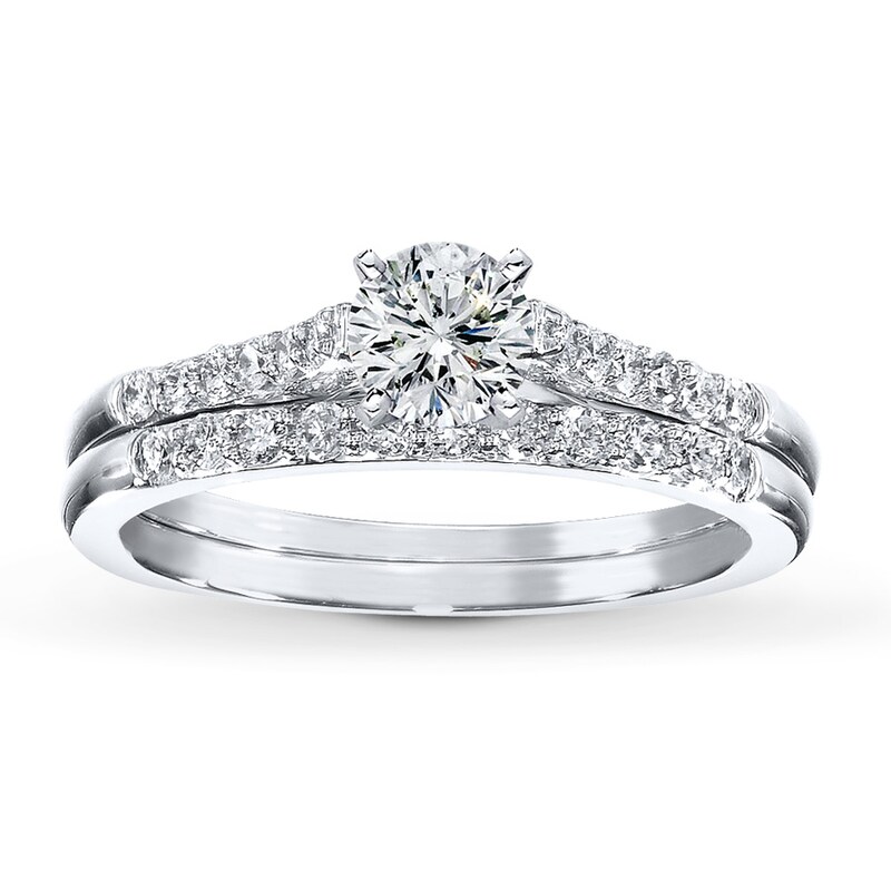 Main Image 3 of Previously Owned Diamond Bridal Setting 1/3 ct tw Round-Cut 14K White Gold