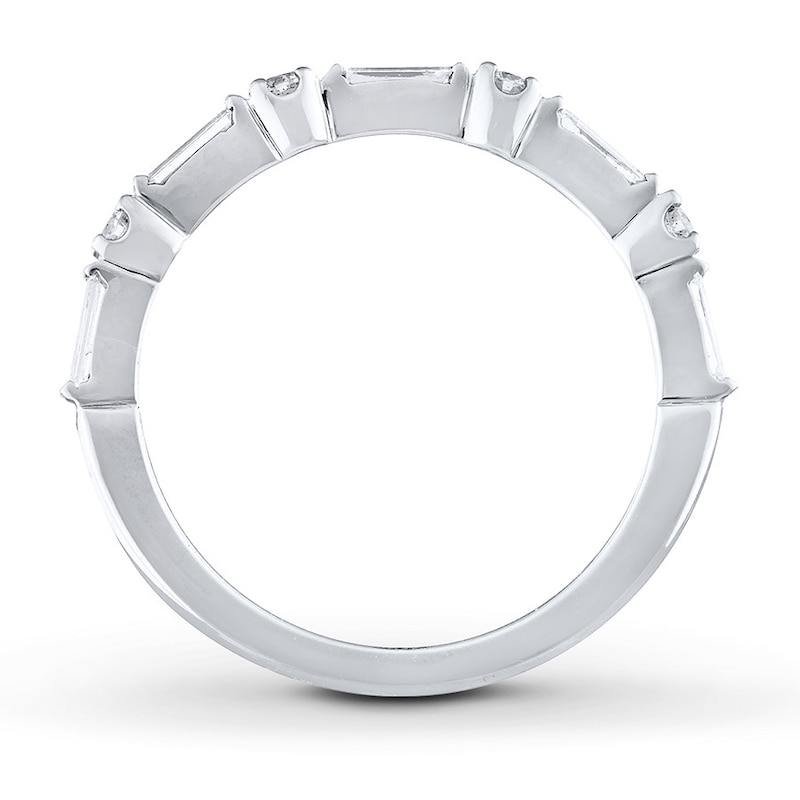 Main Image 2 of Previously Owned Neil Lane Diamond Band 1/3 ct tw Baguette/Round 14K White Gold