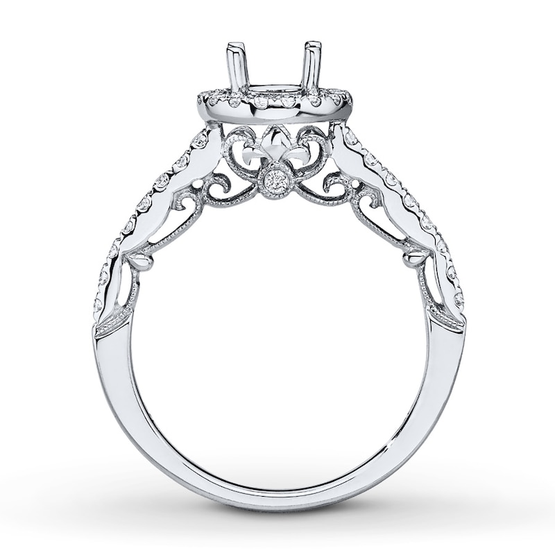 Main Image 2 of Previously Owned Diamond Ring Setting 1/3 ct tw Round-cut 14K White Gold