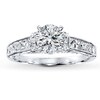 Thumbnail Image 3 of Previously Owned Diamond Ring Setting 3/4 ct tw Princess/Round 14K White Gold