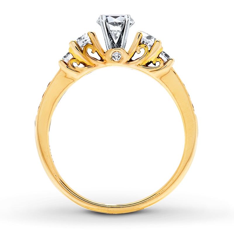 Main Image 2 of Previously Owned Diamond Ring Setting 1/2 ct tw Round-cut 14K Yellow Gold