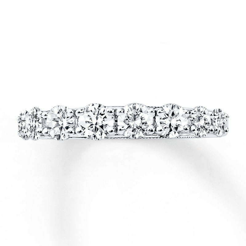 Main Image 1 of Previously Owned Diamond Anniversary Band 1-1/2 ct tw Round-cut 14K White Gold