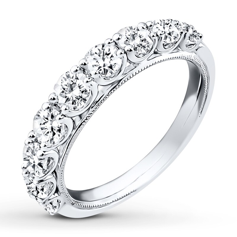 Main Image 3 of Previously Owned Diamond Anniversary Band 1-1/2 ct tw Round-cut 14K White Gold