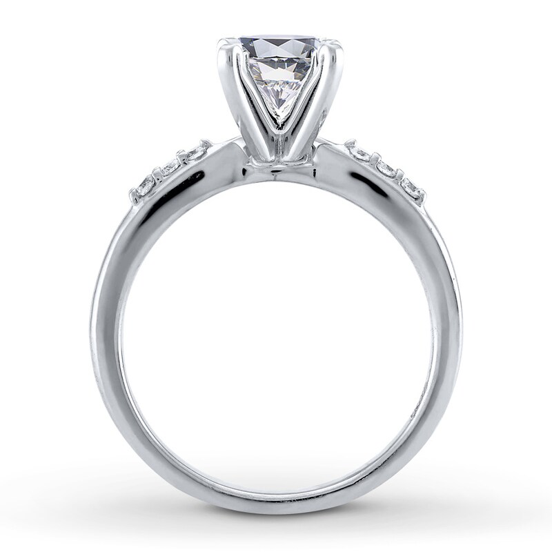 Main Image 2 of Previously Owned Diamond Ring Setting 1/10 ct tw Round-cut 14K White Gold