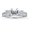 Thumbnail Image 1 of Previously Owned Diamond Ring Setting 1 ct tw Princess/Round 14K White Gold