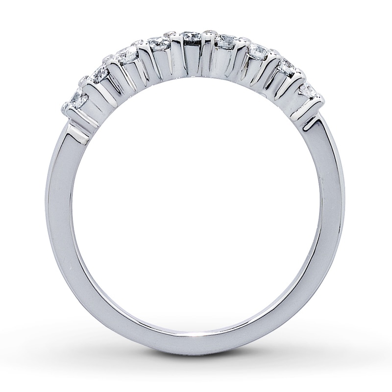 Main Image 2 of Previously Owned Diamond Contour Ring 1/3 ct tw Round 14K White Gold