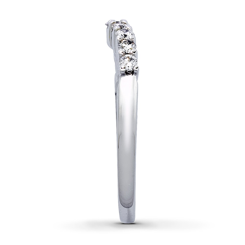 Main Image 3 of Previously Owned Diamond Contour Ring 1/3 ct tw Round 14K White Gold