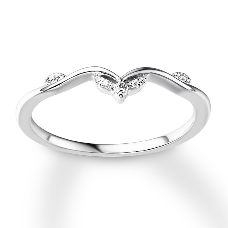 Main Image 1 of Previously Owned Contour Enhancer Ring Diamond Accents 14K White Gold