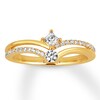Thumbnail Image 1 of Previously Owned Ever Us Diamond Ring 1/3 ct tw Princess-cut/Round 10K Gold