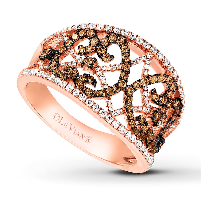Main Image 1 of Previously Owned Le Vian Chocolate Diamonds 7/8 ct tw Ring 14K Strawberry Gold