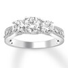 Thumbnail Image 1 of Previously Owned 3-Stone Diamond Ring 1-1/2 ct tw Round 14K White Gold