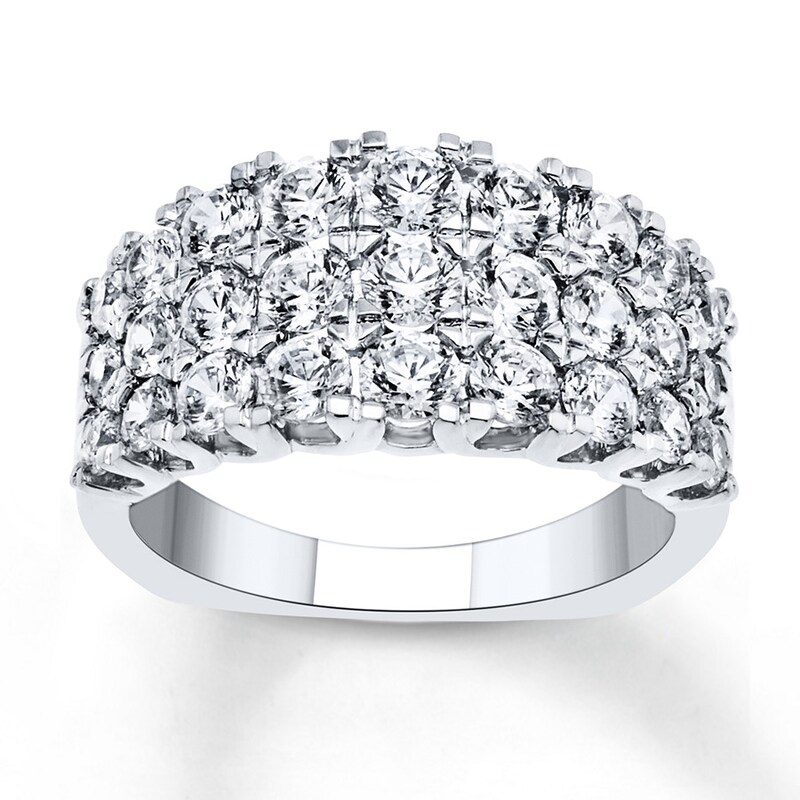 Main Image 1 of Previously Owned Diamond  Anniversary Band 2-1/4 ct tw Round 18K White Gold