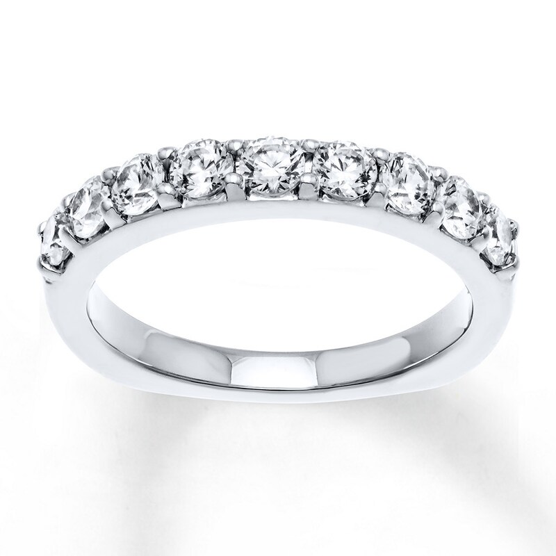 Main Image 1 of Previously Owned Diamond Anniversary Band 7/8 ct tw Round 18K White Gold