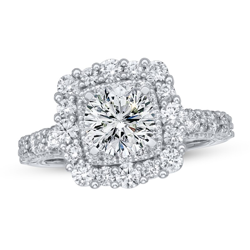 Main Image 3 of Previously Owned Vera Wang WISH Ring Setting 1-1/2 ct tw Diamonds 14K Gold