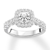 Thumbnail Image 4 of Previously Owned Diamond Ring Setting 7/8 carat tw Round 14K White Gold