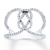 Thumbnail Image 1 of Previously Owned Diamond Knot Ring 1/3 ct tw Round-cut 10K White Gold