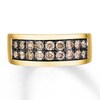 Thumbnail Image 4 of Previously Owned Brown Diamond Men's Ring 1-1/2 ct tw Round-cut 10K Yellow Gold