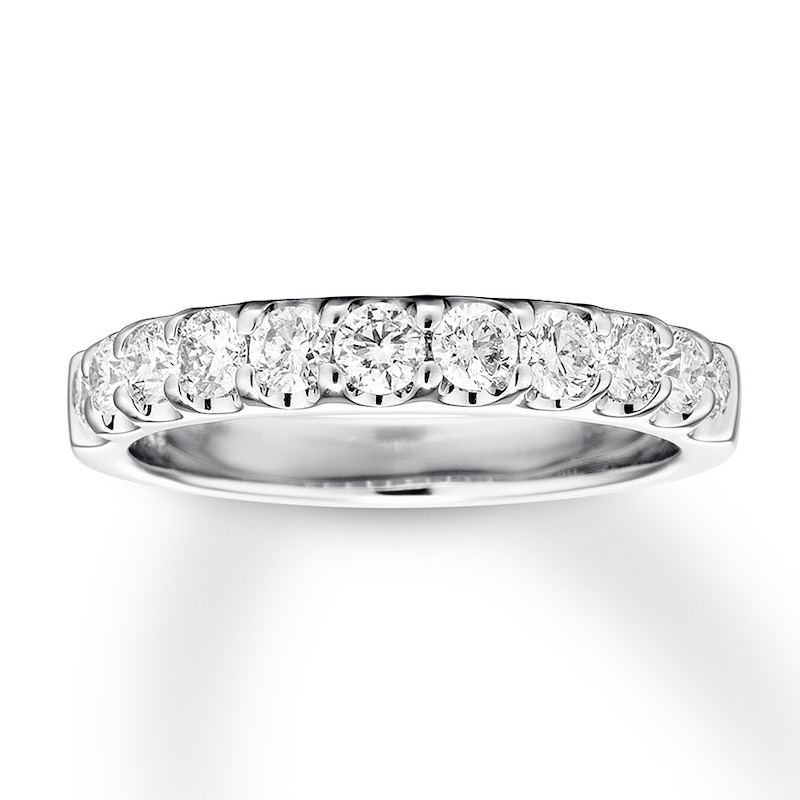 Main Image 1 of Previously Owned Diamond Wedding Band 3/4 ct tw Round 14K White Gold