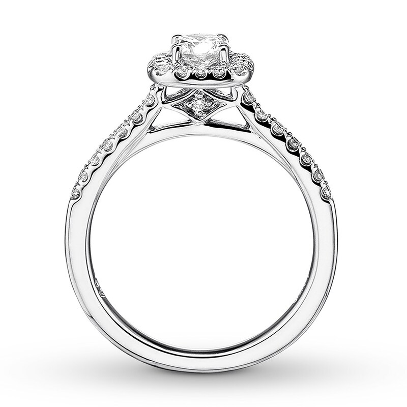 Main Image 2 of Previously Owned Diamond Engagement Ring 3/8 ct tw Round-cut 14K White Gold