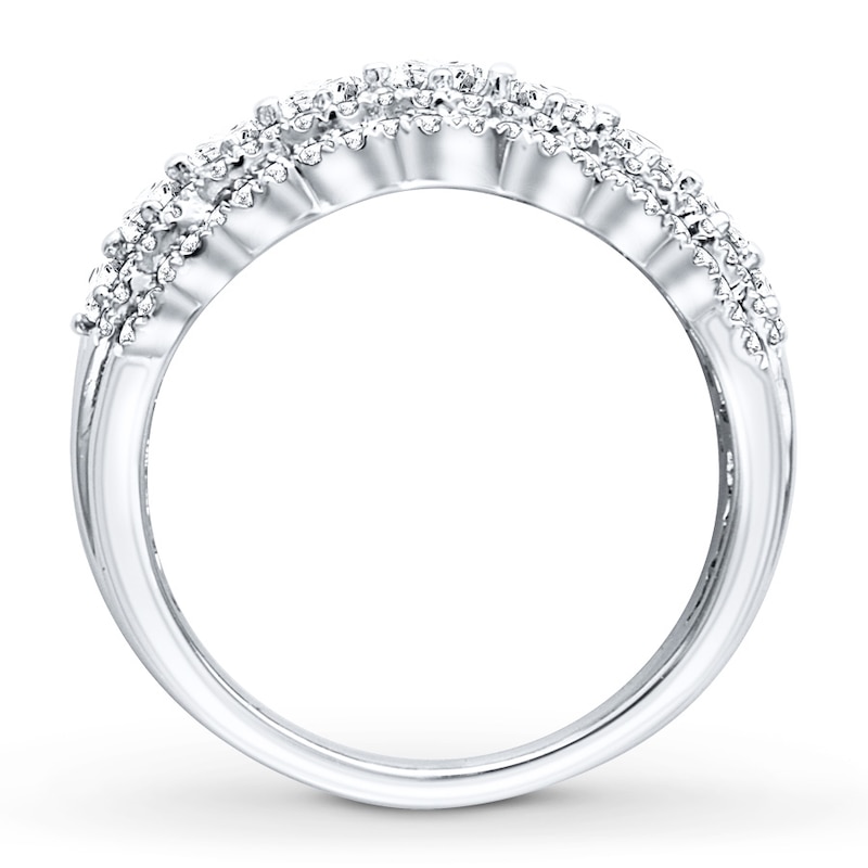 Main Image 3 of Previously Owned Diamond Anniversary Band 1-1/2 ct tw Round-cut 14K White Gold