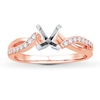 Thumbnail Image 1 of Previously Owned Diamond Engagement Ring Setting 1/6 ct tw 14K Rose Gold