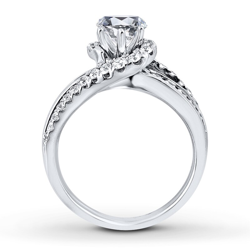 Main Image 2 of Previously Owned Diamond Ring Setting 3/4 carat tw Round 14K White Gold