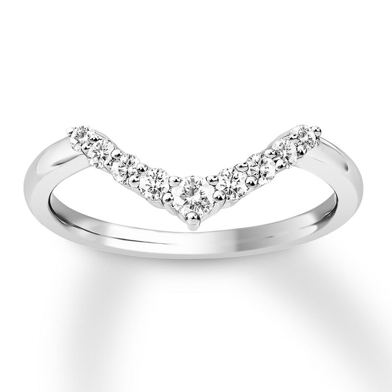 Main Image 1 of Previously Owned Diamond Enhancer Ring 1/4 ct tw Round-cut 14K White Gold