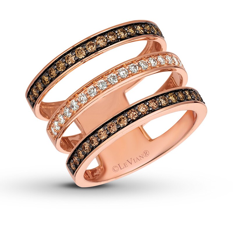 Main Image 1 of Previously Owned Le Vian Chocolate Diamond Ring 3/4 ct tw 14K Strawberry Gold