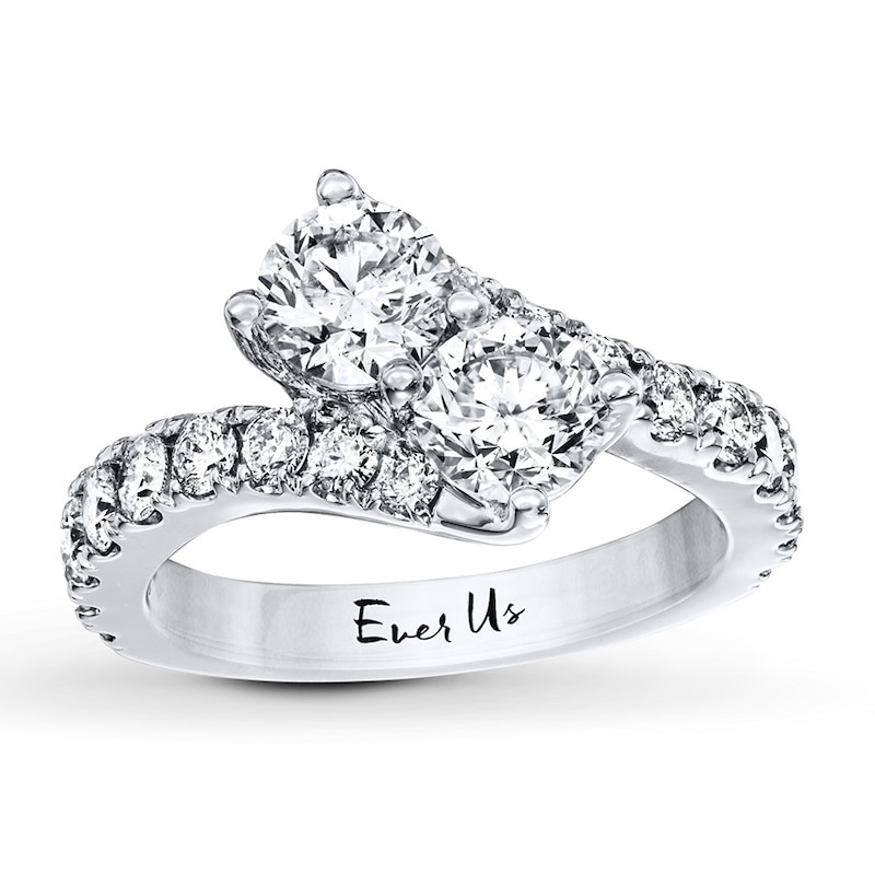 Main Image 1 of Previously Owned Ever Us Two-Stone Ring 2-1/2 ct tw Diamonds 14K White Gold