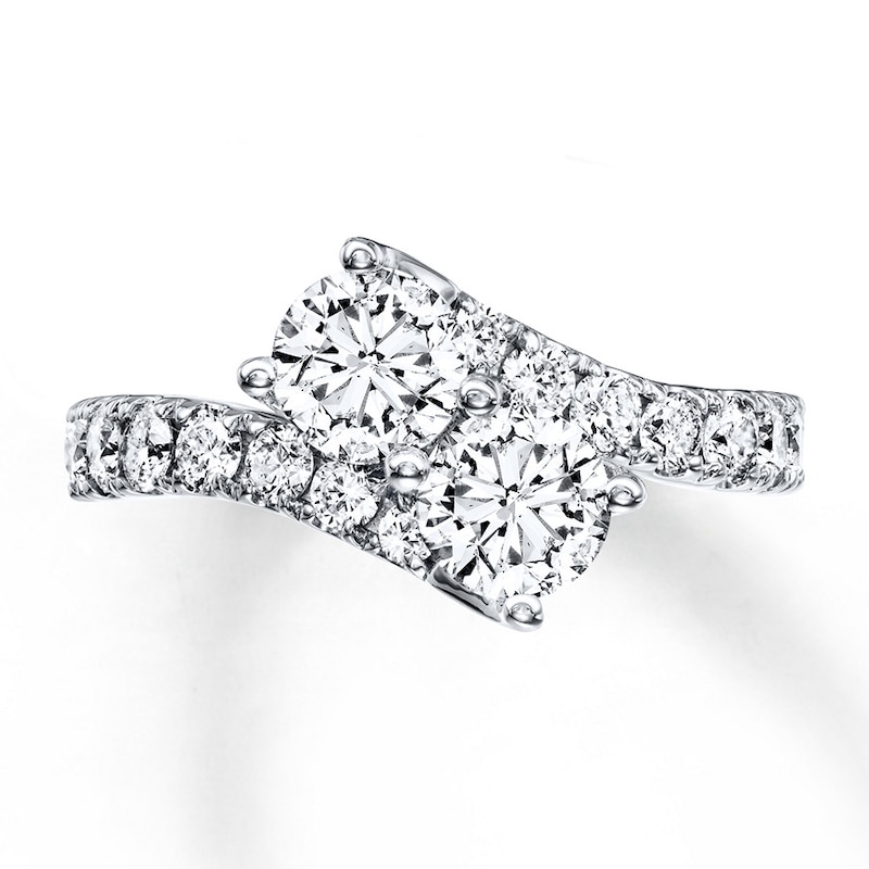Main Image 4 of Previously Owned Ever Us Two-Stone Ring 2-1/2 ct tw Diamonds 14K White Gold