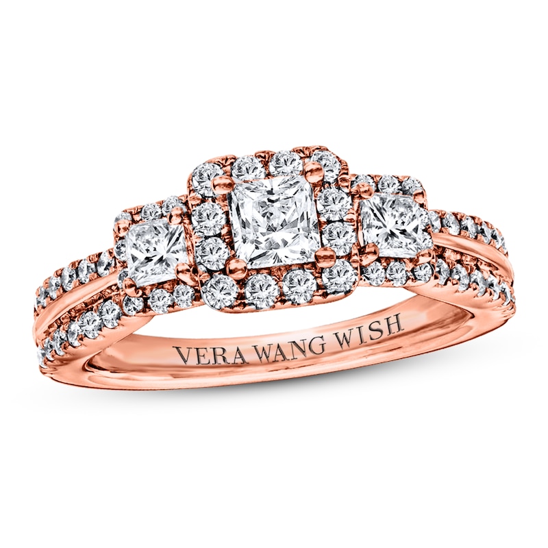 Main Image 1 of Previously Owned Vera Wang WISH Ring 1 ct tw Diamonds 14K Rose Gold